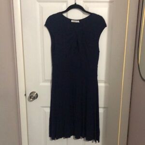 Bailey 44 Blue A-Line Midi Dress Crew Neck